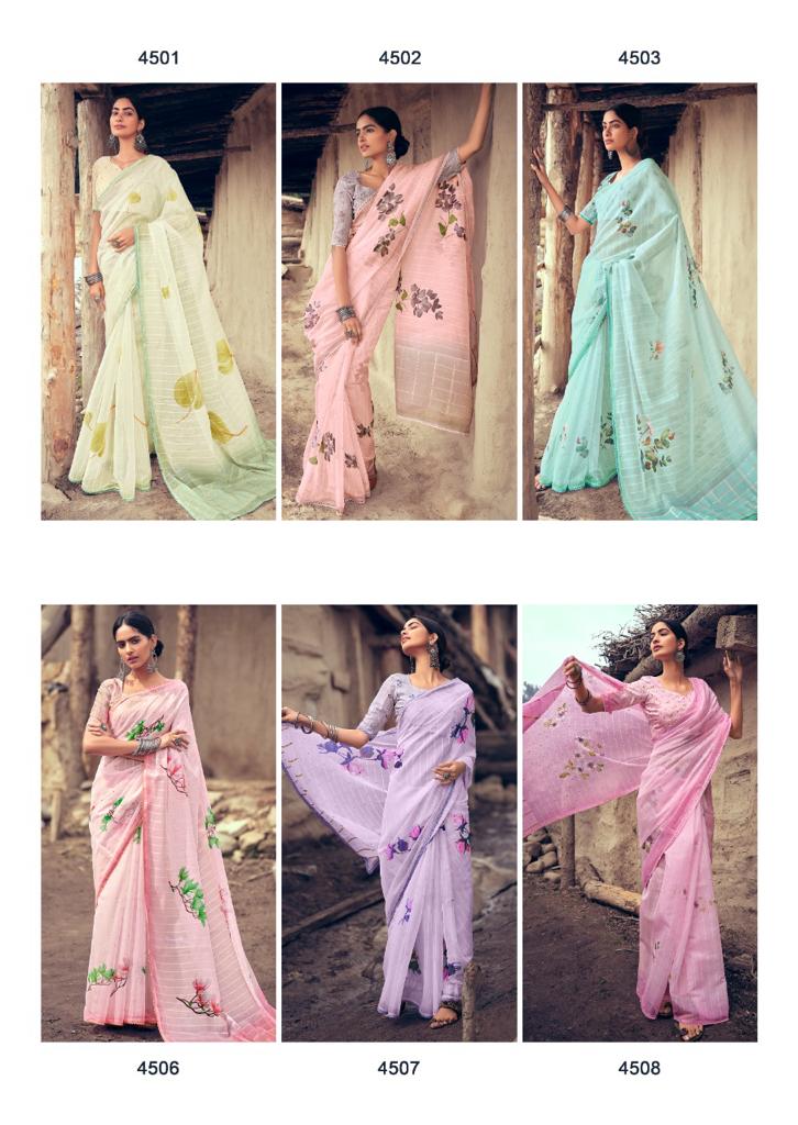 Lt Prisha Ethnic Wear Organza Silk Designer Printed Saree Collection
